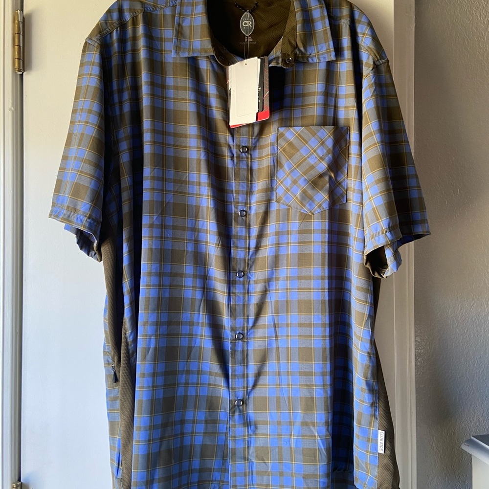Club Ride Mens Button Up Top